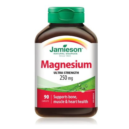 Jamieson Extra Strength Magnesium for Muscle and Bone Health (250 mg) 90 capsules