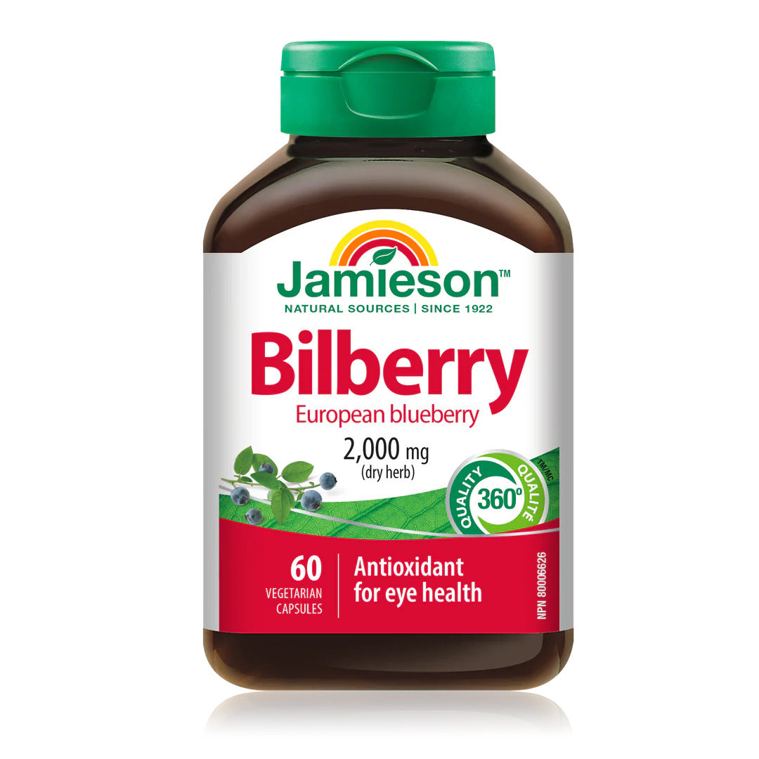 Jamieson Eye Care Concentrated Bilberry (European Blueberry) Extract 2000mg 60 capsules