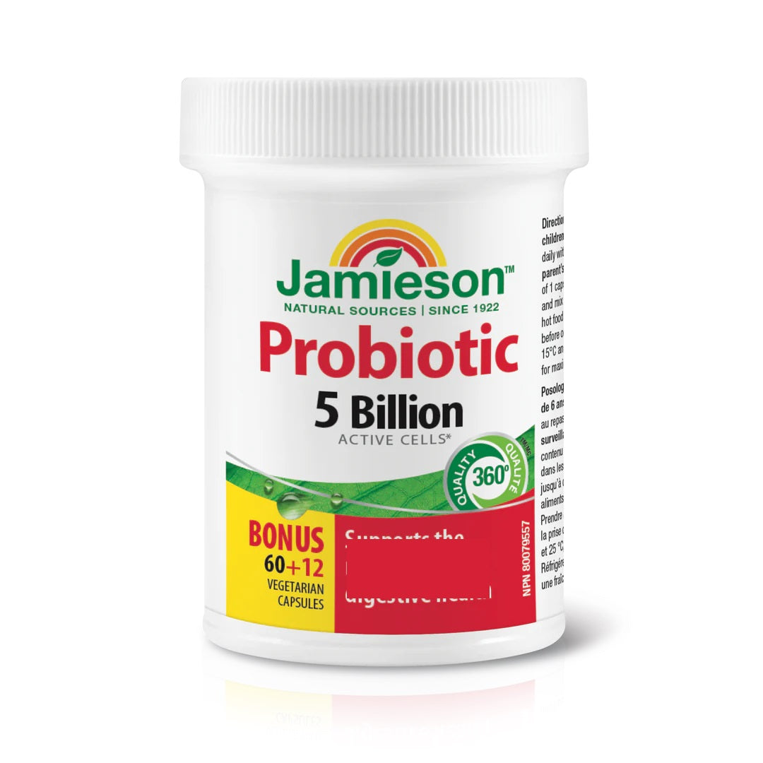 Jamieson pure natural probiotics 5 billion 72 capsules