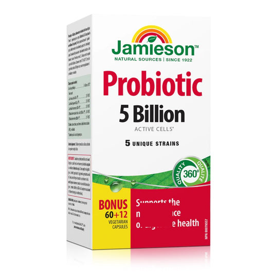 Jamieson pure natural probiotics 5 billion 72 capsules