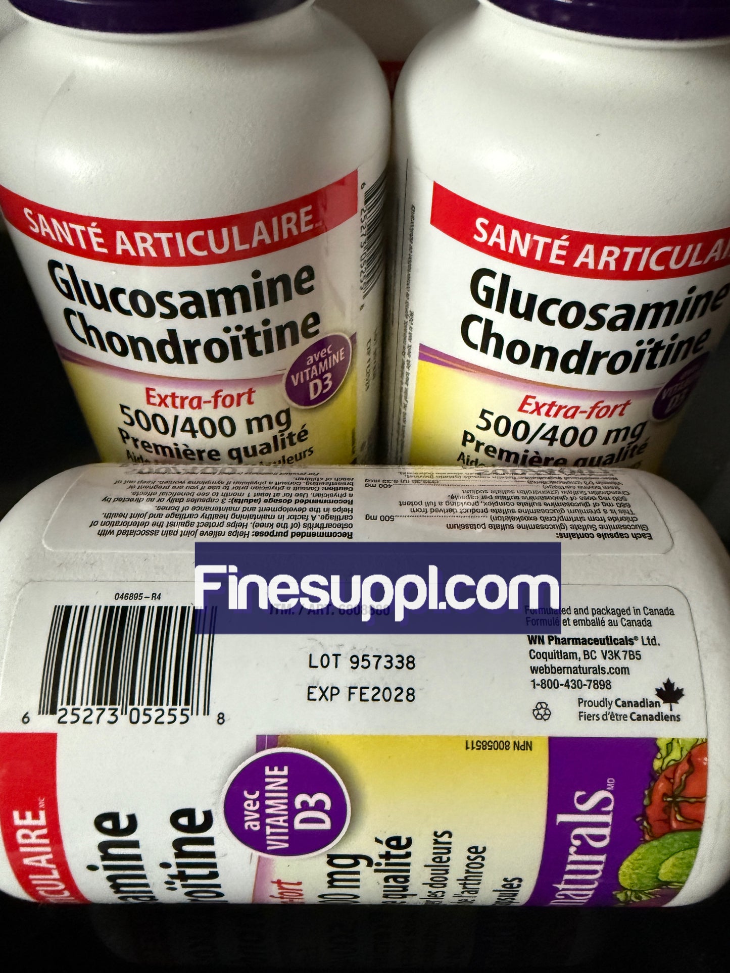 Webber Naturals - Bone-building Supreme Glucosamine Chondroitin Capsules with Vitamin D3 300 capsules