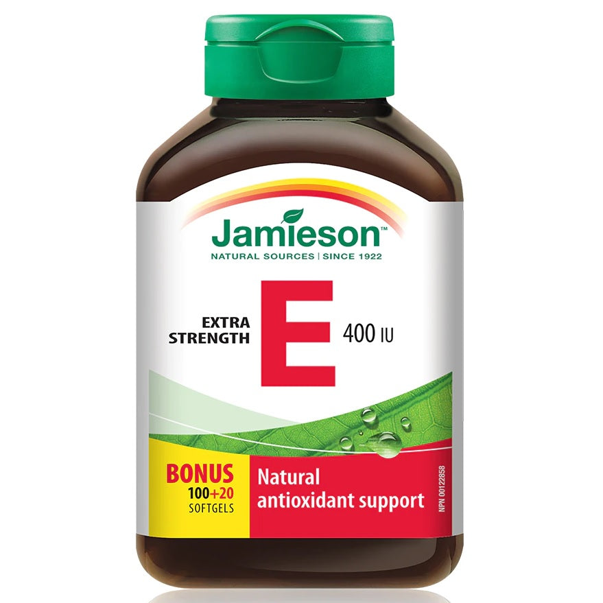 Jamieson Extra Strength Anti-Aging Natural Vitamin E (400 IU) 120 capsules